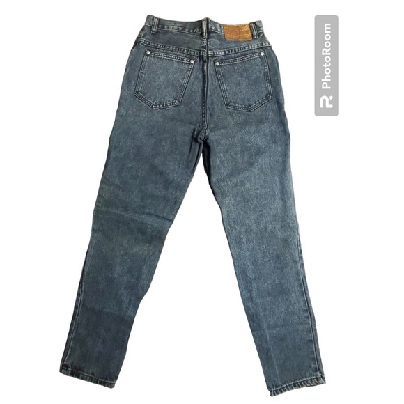 LA Blues High Rise Classic Fit Medium Blue Mom Jeans Tapered Leg Size 10 - Picture 2 of 3